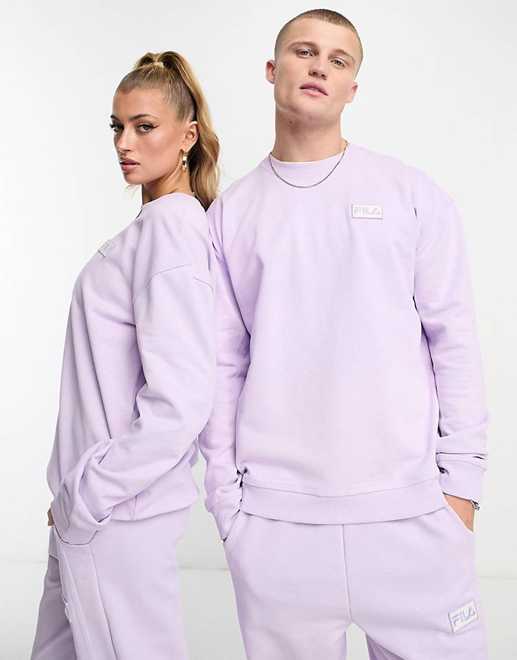 Fila unisex tracksuit with seam detail in lilac